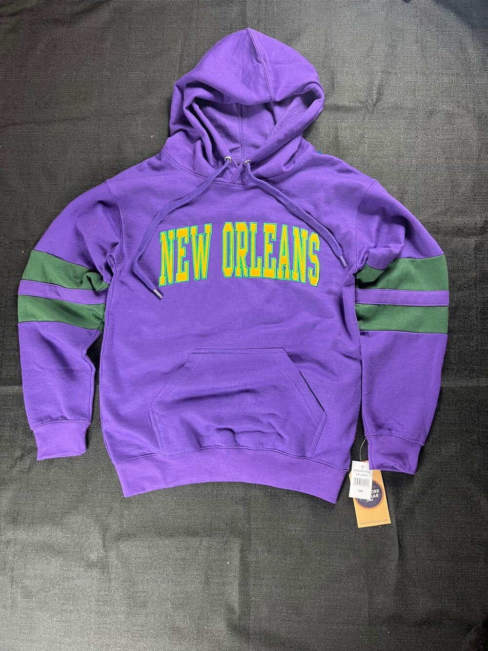 New York Popular Small Purple Hoodie Cotton Polyester New Orleans Embroidered